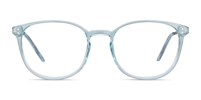 Spoken Clear Blue Plastic-metal Montures de lunettes de vue d'EyeBuyDirect