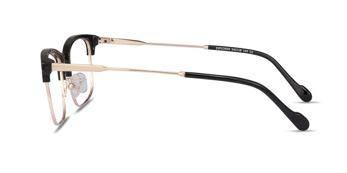 Explorer Noir Acetate-metal Montures de lunettes de vue d'EyeBuyDirect