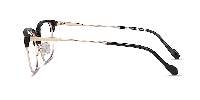 Explorer Noir Acetate-metal Montures de lunettes de vue d'EyeBuyDirect