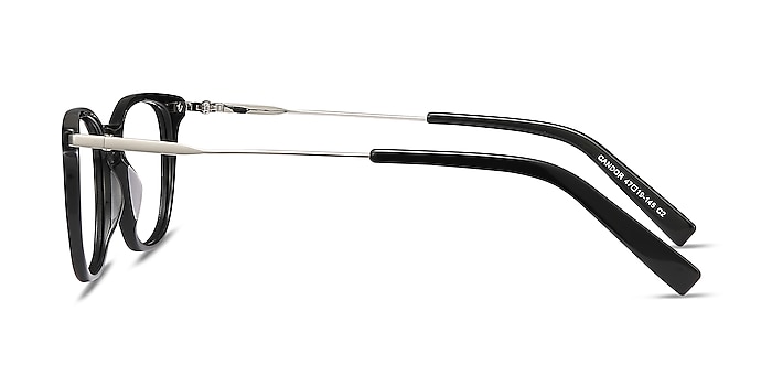 Candor Noir Acetate-metal Montures de lunettes de vue d'EyeBuyDirect