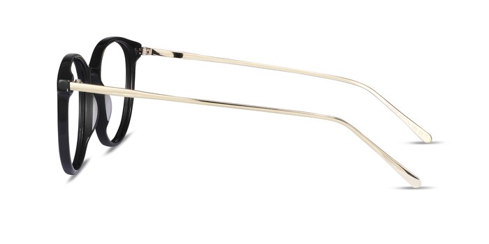 Oriana Noir Acetate-metal Montures de lunettes de vue d'EyeBuyDirect