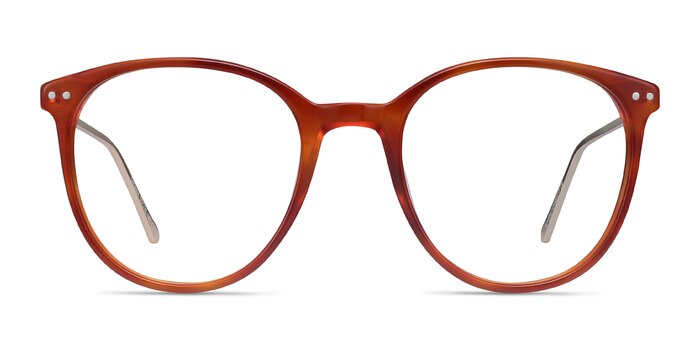 Oriana Orange Acetate-metal Montures de lunettes de vue d'EyeBuyDirect