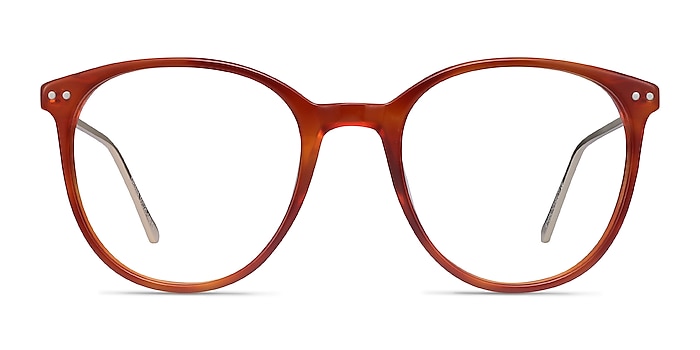 Oriana Orange Acetate-metal Eyeglass Frames from EyeBuyDirect