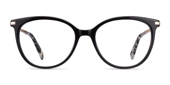 Attitude Noir Acetate-metal Montures de lunettes de vue d'EyeBuyDirect