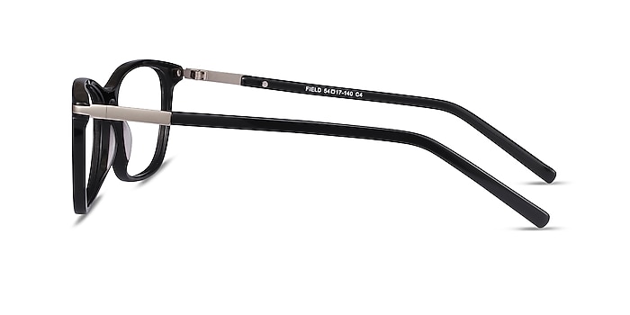 Field Noir Acetate-metal Montures de lunettes de vue d'EyeBuyDirect
