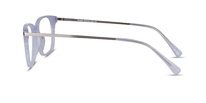 Plaza Purple Striped Acetate-metal Montures de lunettes de vue d'EyeBuyDirect