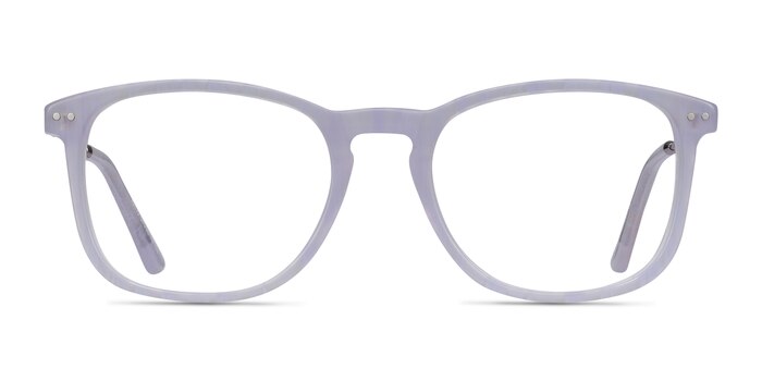 Ratio Purple Striped Acetate-metal Montures de lunettes de vue d'EyeBuyDirect
