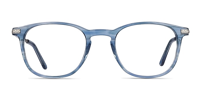 Toulouse Bleu Acetate-metal Montures de lunettes de vue d'EyeBuyDirect