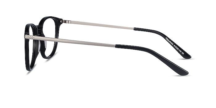 Toulouse Noir Acetate-metal Montures de lunettes de vue d'EyeBuyDirect