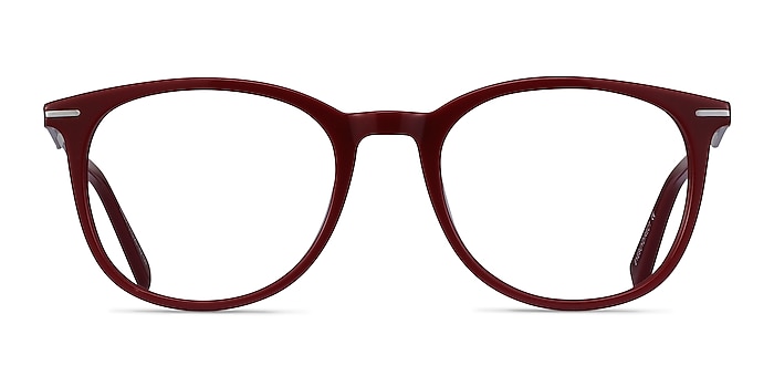 Ninah Burgundy Acetate-metal Montures de lunettes de vue d'EyeBuyDirect