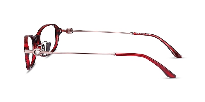 Lise Red Striped Acetate Eyeglass Frames from EyeBuyDirect