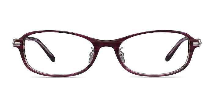 Lise Pink Striped Acétate Montures de lunettes de vue d'EyeBuyDirect