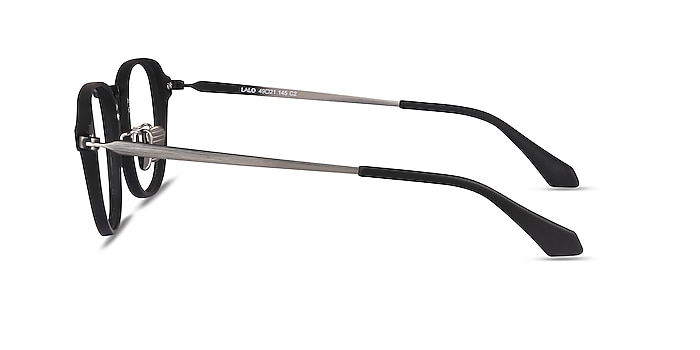 Lalo Matte Black Acétate Montures de lunettes de vue d'EyeBuyDirect