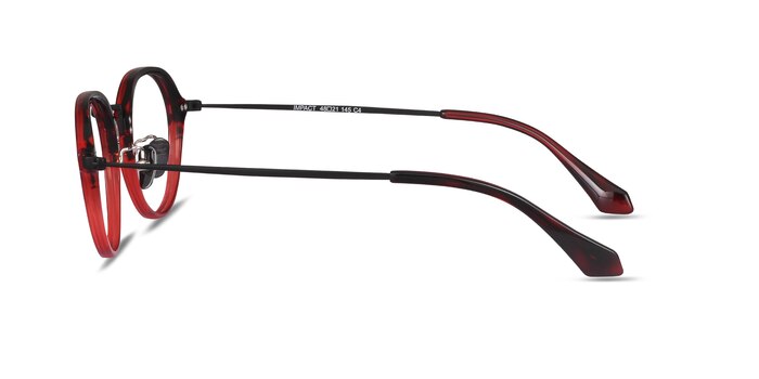 Impact Red Striped Acetate Eyeglass Frames from EyeBuyDirect