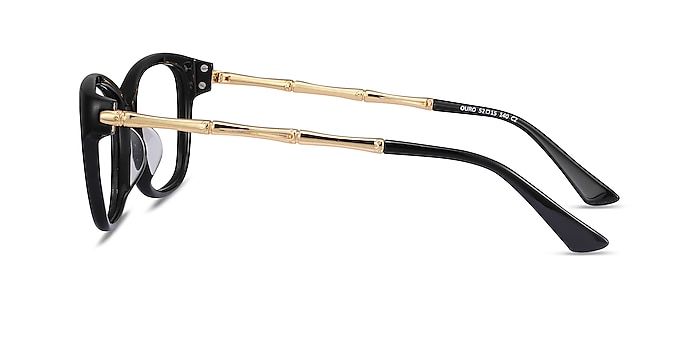 Ouro Black Golden Acétate Montures de lunettes de vue d'EyeBuyDirect