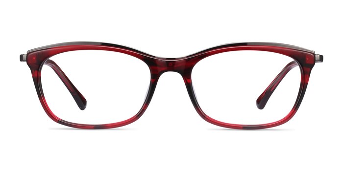 Sina Rouge Acétate Montures de lunettes de vue d'EyeBuyDirect