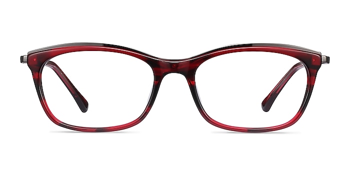 Sina Rouge Acétate Montures de lunettes de vue d'EyeBuyDirect