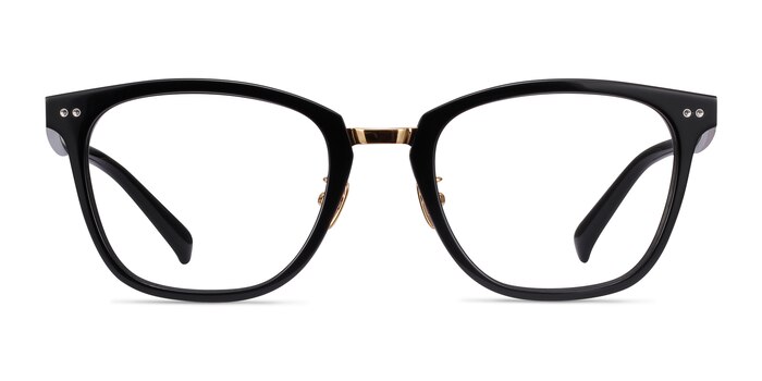 Biblio Noir Acetate-metal Montures de lunettes de vue d'EyeBuyDirect