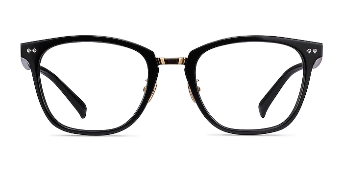 Biblio Noir Acetate-metal Montures de lunettes de vue d'EyeBuyDirect