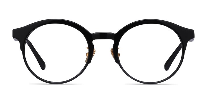 Rochelle Noir Acétate Montures de lunettes de vue d'EyeBuyDirect