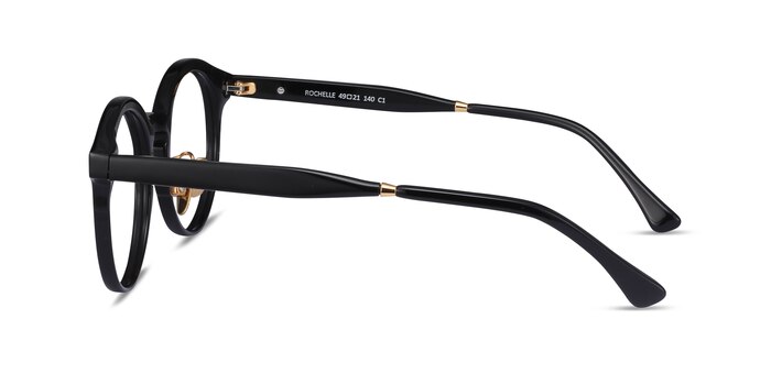 Rochelle Noir Acétate Montures de lunettes de vue d'EyeBuyDirect