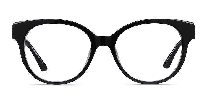 Vee Noir Acétate Montures de lunettes de vue d'EyeBuyDirect