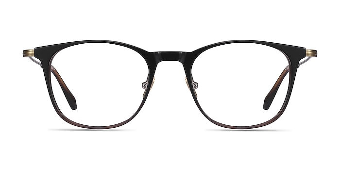 Walker Black Brown Acetate-metal Montures de lunettes de vue d'EyeBuyDirect