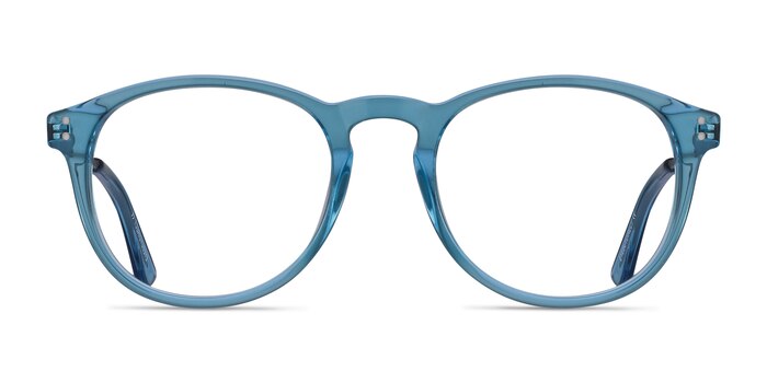 Akio Bleu Acetate-metal Montures de lunettes de vue d'EyeBuyDirect