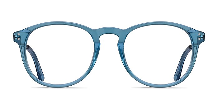Akio Blue Acetate-metal Eyeglass Frames from EyeBuyDirect