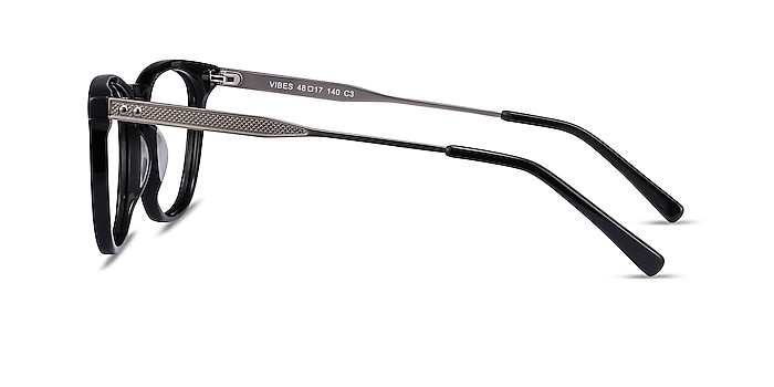 Vibes Black Acetate-metal Eyeglass Frames from EyeBuyDirect