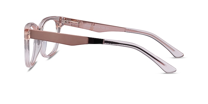 Story Clear Pink Acetate-metal Montures de lunettes de vue d'EyeBuyDirect