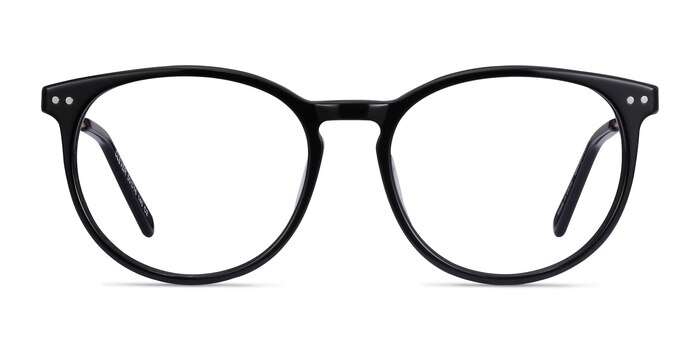 Clever Noir Acetate-metal Montures de lunettes de vue d'EyeBuyDirect