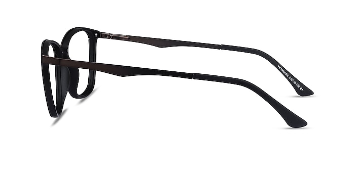Traverse Gunmetal Black Acetate-metal Montures de lunettes de vue d'EyeBuyDirect