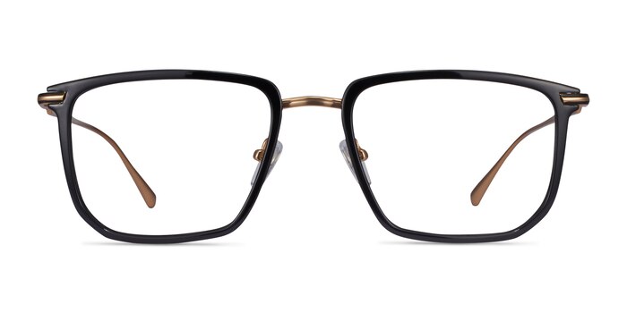 Glimpse Black gold Acetate-metal Eyeglass Frames from EyeBuyDirect