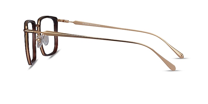 Glimpse Brown gold Acetate-metal Montures de lunettes de vue d'EyeBuyDirect