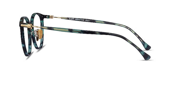 Aloft Green Floral Acetate-metal Montures de lunettes de vue d'EyeBuyDirect