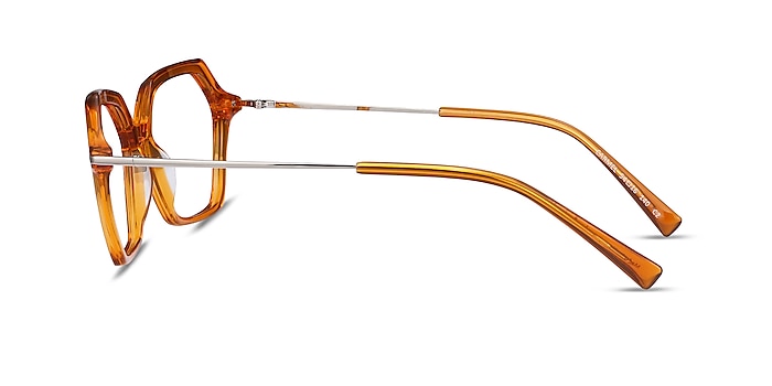 Carmel Mustard Acetate-metal Montures de lunettes de vue d'EyeBuyDirect