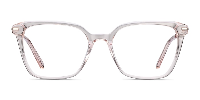 Dearly Clear Beige Acetate-metal Eyeglass Frames from EyeBuyDirect