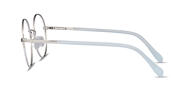Thea Argenté Acetate-metal Montures de lunettes de vue d'EyeBuyDirect