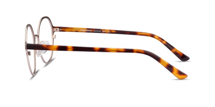 Observer Gold & Tortoise Acetate-metal Eyeglass Frames from EyeBuyDirect