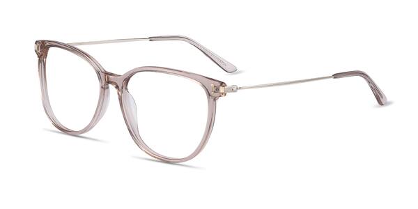 Clear Brown Nebulous -  Acetate-metal Eyeglasses