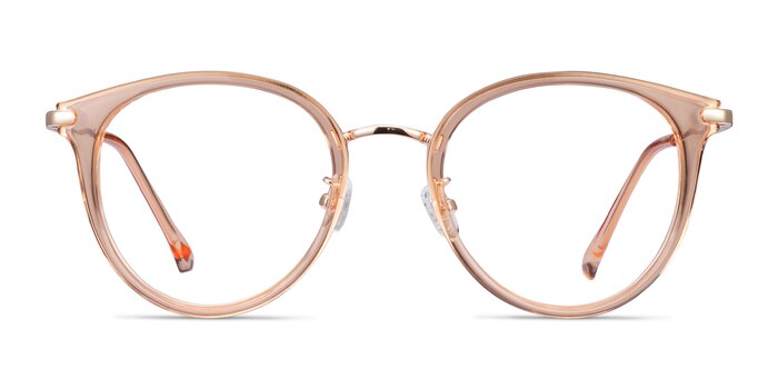 Hollie Round Clear Melon Glasses for Women | Eyebuydirect
