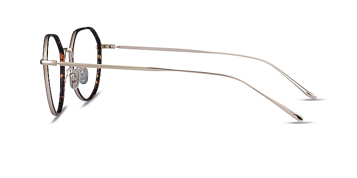 Huxley Tortoise  Golden Metal Eyeglass Frames from EyeBuyDirect