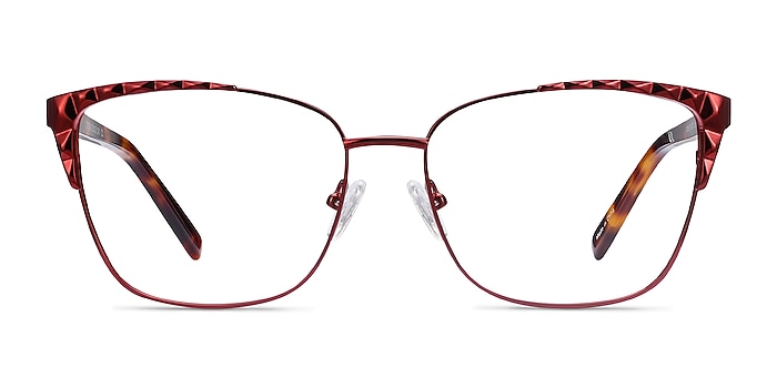 Signora Red Acetate-metal Eyeglass Frames from EyeBuyDirect