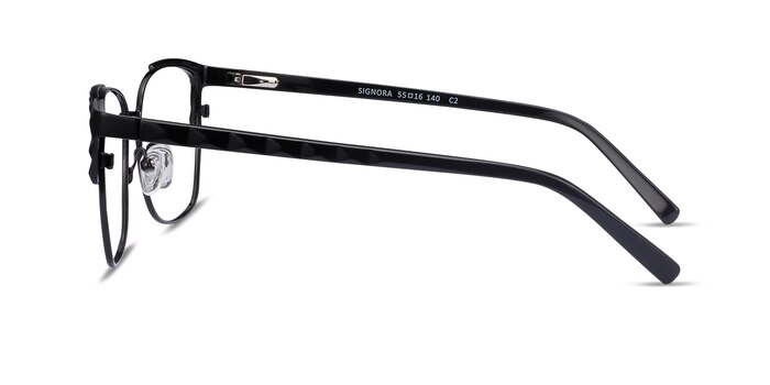 Signora Noir Acetate-metal Montures de lunettes de vue d'EyeBuyDirect