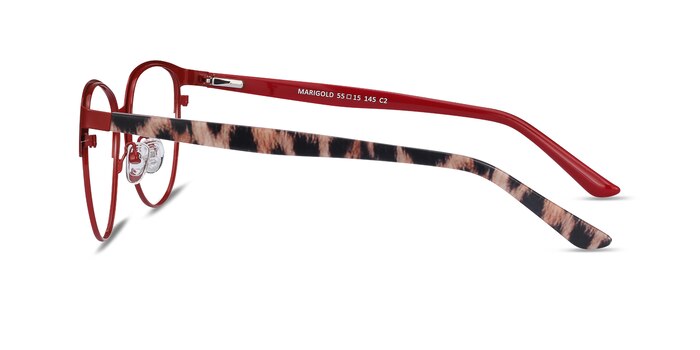 Marigold Red & Leopard Acetate-metal Eyeglass Frames from EyeBuyDirect
