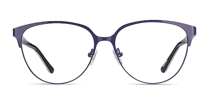 Marigold Purple & Leopard Acetate-metal Montures de lunettes de vue d'EyeBuyDirect