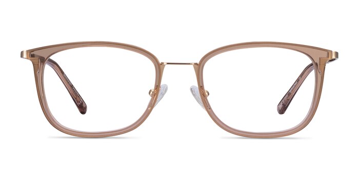 Barnaby Rectangle Clear Brown Glasses for Men | Eyebuydirect