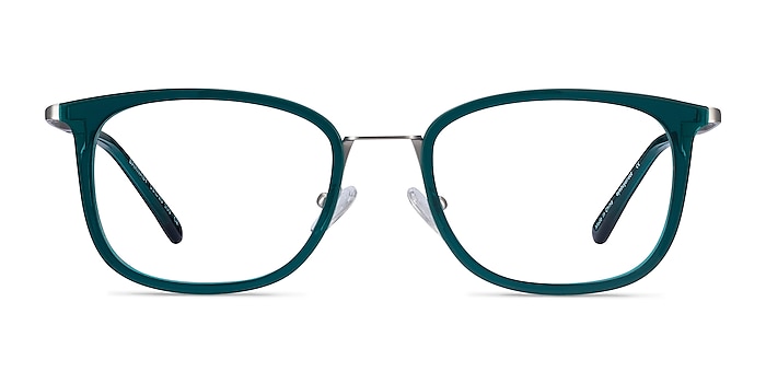 Barnaby Teal Acetate-metal Montures de lunettes de vue d'EyeBuyDirect