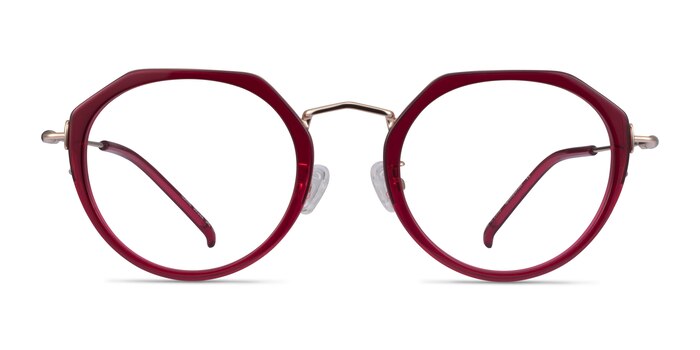 Claire Raspberry  Gold Acétate Montures de lunettes de vue d'EyeBuyDirect